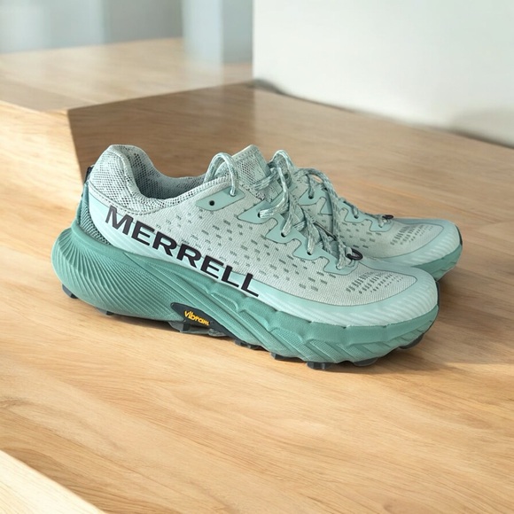 Merrell AGILITY PEAK 5 Women's Size 7 Running Shoes Hiking Camping Frost Blue - Picture 1 of 15
